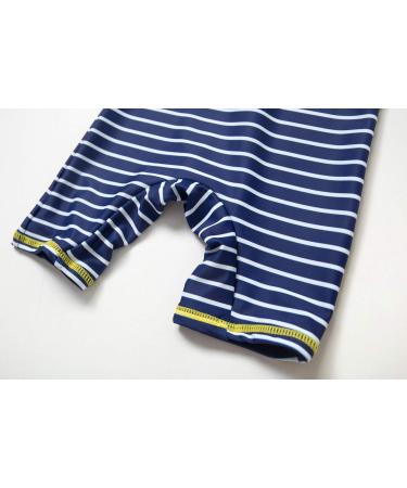 BONVERANO Baby Boys Sunsuit UPF 50+ Swimsuit with Zipper and Sun Hat - 9 Months, Stripe/Green - Buy Online on GoSupps.com