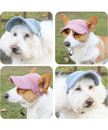 Adjustable Dog Baseball Caps Sunscreen Hat for Small Medium & Large Dogs Ear Holes & Sun Protection (M Blue) - Buy Online on GoSupps.com