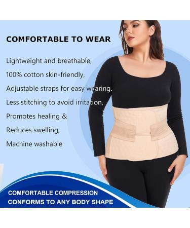 Moolida Abdominal Binder Post Surgery - XXL Nude Wrap for Men and Women | Belly Band Hernia Belt for Recovery from Hernia Surgery, C-Section & Natural Birth - Buy Online on GoSupps.com