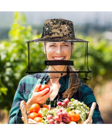 PINKXHY 4 Pieces Mosquito Head Mesh Mosquito Cap Net Hat Face Cover with Zipper Foldable Fly Protection Netting Hat for Fishing Hiking Gardening Green - Buy Online on GoSupps.com