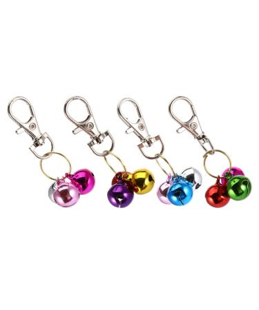 Scicalife 4pcs Pets Cat Collar Bells Pet Charm Bells Cat Collars Necklace Accessories