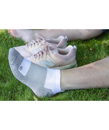 OrthoSleeve WC4 Diabetic and Neuropathy Wellness Socks - Medium, White (1 Pair) - Non-Binding, Improves Circulation, Helps with Edema - Buy Online on GoSupps.com
