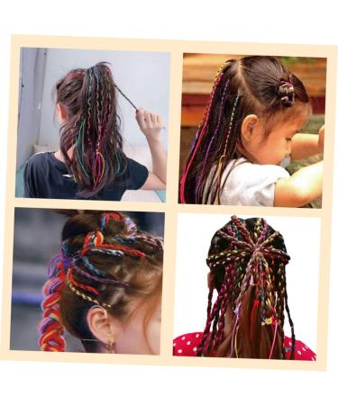 7 Sets Colored Hair Rope Hair Braiding Rope Braided Hair Ribbons Ribbon for Hair Hiphop Hair Tie Hair Tinsel Braided Hair Wire Fairy Wig Polyester Child Elastic Hair Extensions - Buy Online on GoSupps.com