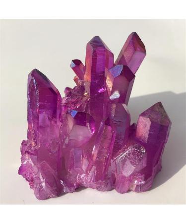 Natural Crystal Rough 156g Rare Beautiful Purple Flame Aura Quartz Crystal Cluster Specimen - Buy Online on GoSupps.com