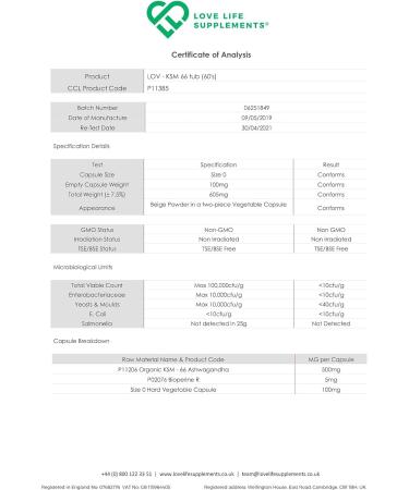 Organic Ashwagandha KSM-66 500mg | 5% Withanolides & Bioperine | 60 Vegan Capsules - Buy Online on GoSupps.com