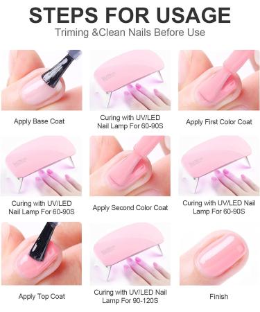 Croitout UV Gel Nail Polish Set Shellac Nail Gel Polish Colours Set Sock Off Gel Nail Polishes Set Glow in the Dark Neon Gel Polish Kit for Home DIY Manicure Nail Salon 6 x 7.3ml 6CS-006 7.3 ml (Pack of 6) - Buy Online on GoSupps.com