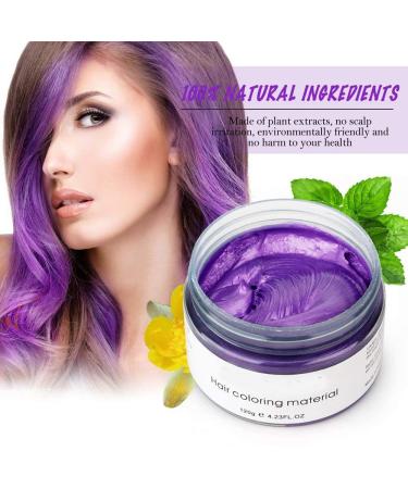 Temporary Hair Wax Color - Ochilima Purple Hair Dye Mud for Men & Women | Washable Styling Cream - 120g - Buy Online on GoSupps.com