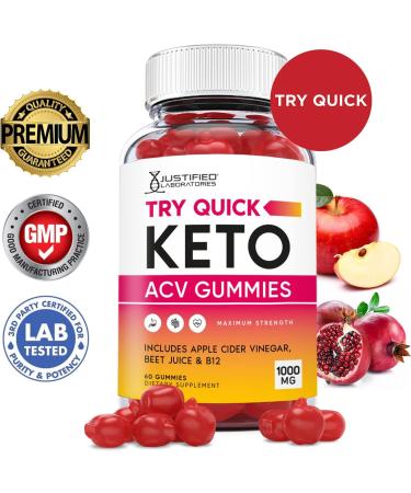 Justified Laboratories Keto ACV Gummies 1000MG with Pomegranate Juice, Beet Root, B12 - 60 Gummies (Pack of 1) - Buy Online on GoSupps.com