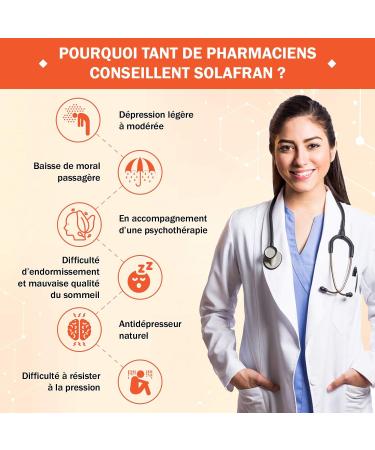 SOLAFRAN Saffron Ultraconcentr Morale Stress Troubled Sleep Relaxation Mood 30 Capsules Titled Extract and Vitamins Saffron Safranal Crocine French Laboratory SOLAGE - Buy Online on GoSupps.com