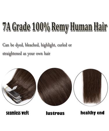 Silk-Co Tape in Extensions | Real Hair #4 Mittelbraun - 20 Wholesale 4cm Wide - 40g Remy Hair Extensions 30cm Length - Buy Online on GoSupps.com