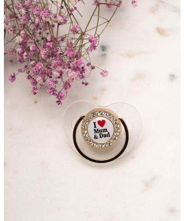 Buy G k-T rk Pacifier Chain & Pacifier - I Love Mum & Dad | International Shipping - Buy Online on GoSupps.com