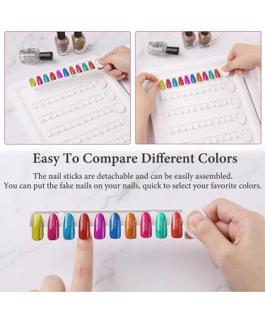 Noverlife Upgraded 120 Nail Colors Chart Display Book - No Glue Needed, White Nail Sample Book with Tips - Nail Polish Display & Sample Set - Buy Online on GoSupps.com