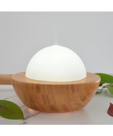 Zen'ar me Belisia Essential Oil Diffuser - Ultrasound Cold Air Aromatherapy - Bamboo & Glass Electrical Diffuser with LED Lighting for Room Fragrance - Buy Online on GoSupps.com