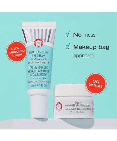 First Aid Beauty Brighten + Glow Niacinamide Eye Cream | Illuminate & Hydrate Dark Circles 0.5 oz - International Shipping Available - Buy Online on GoSupps.com