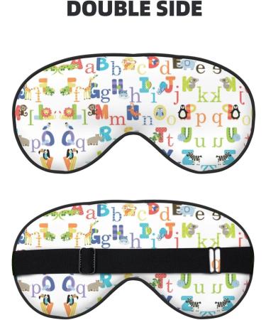 Colourful Animal Alphabet Unisex Sleeping Eye Mask | Soft & Comfortable Light-Blocking Sleep Mask - Buy Online on GoSupps.com