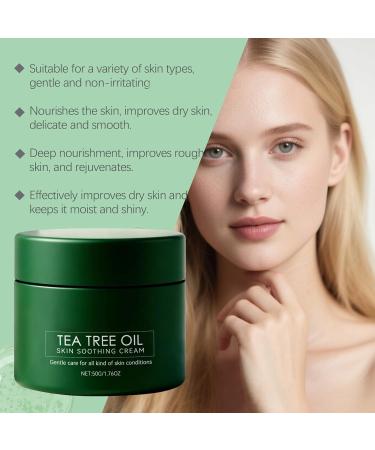  WRANBAO Soothing cream with tea tree oil gentle and moisturizing for dry and flaky skin tea tree moisturizing cream moisturizing body lotion for sensitive skin suitable for - Buy Online on GoSupps.com
