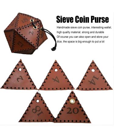 Taivoze Leather D20 Dice Bag - Portable Polyhedral Dice Pouch for RPG Game - DND Dice Bag - Buy Online on GoSupps.com
