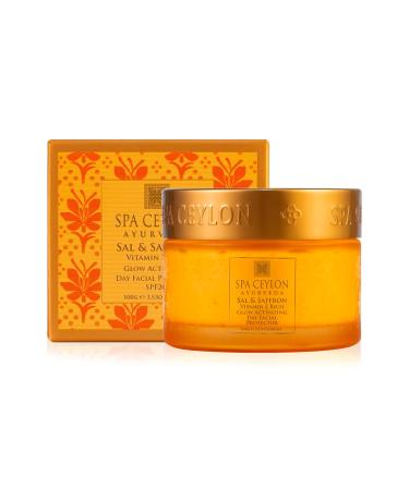 SPA CEYLON Vitamin E Glow Activating Day Facial Protector | Hydrating Sunblock with Sal & Saffron | Brighter Skin Nourishment for All Skin Types - Buy Online on GoSupps.com