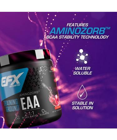 EFX Sports Training Ground EAA | Essential Amino Acids Supplement for Energy & Protein | Pre Intra Post Workout | 40 Servings Cherry Bomb - Buy Online on GoSupps.com