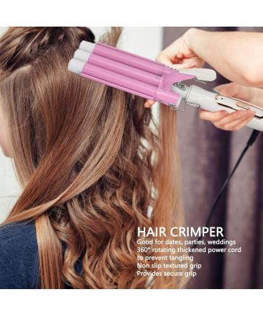 3 Barrel Hair Waver Curling Iron Wand Ceramic Glaze Coating Adjustable Frizz Control 3 Barrel Curling Iron Waver Fast Heating Portable Crimpers for Waving Hair (US Plug) - Buy Online on GoSupps.com