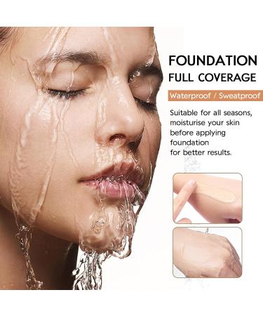 Matte Oil Control Concealer Foundation 2PCS - Flawless Long Lasting Waterproof Makeup for Oily Acne Skin - Full Coverage 60ml - Buy Online on GoSupps.com