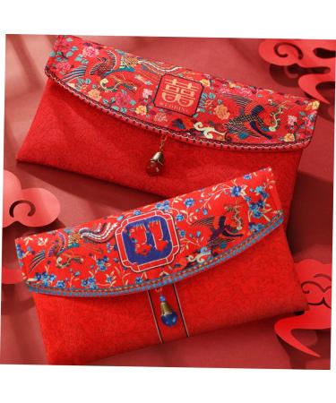 COHEALI 5pcs Wedding Red Envelope Gift Cards Envelopes Gift Envelope Silk Red Envelope Hongbao Red Pocket Wedding Envelopes Chinese Packets Red Packets Chinese Style Red Envelope Bag Cloth - Buy Online on GoSupps.com