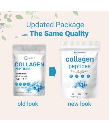 Micro Ingredients Bovine Collagen Peptides Powder, 1lb | Type I & III + Natural Protein | Grass-Fed Bovine Source | Unflavored | Supports Skin, Joint & Bone Health | Paleo, Non-GMO 1 Pound (Pack of 1) - Buy Online on GoSupps.com