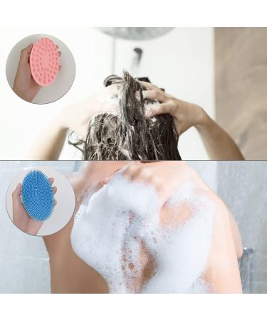 Silicone Bath & Shampoo Brush Set - 2-in-1 Exfoliating Body Scrubber & Scalp Massager (2-Pack) - Buy Online on GoSupps.com