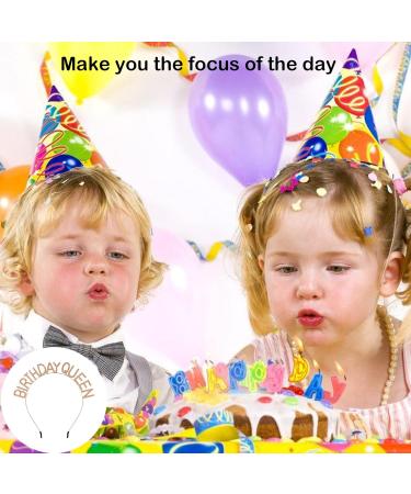 XAJEER Birthday Crown Gold Birthday Tiara Set Girl Glitter Crystal Hair Accessories Shining Headband Used for Celebrating Party Balls And Birthdays - Buy Online on GoSupps.com