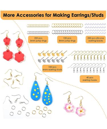 705 PCS Polymer Clay Cutter Set with 49 Stainless Steel Tools - Earrings Making Kit with 640 Jewelry Accessories and 16 Circle Earring Cutters - Buy Online on GoSupps.com