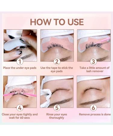 Eyelash Extension Remover - 10g Rose Scent | Gentle Formula with Eye Pads & Micro Brushes | Low Irritation for Sensitive Skin - Buy Online on GoSupps.com