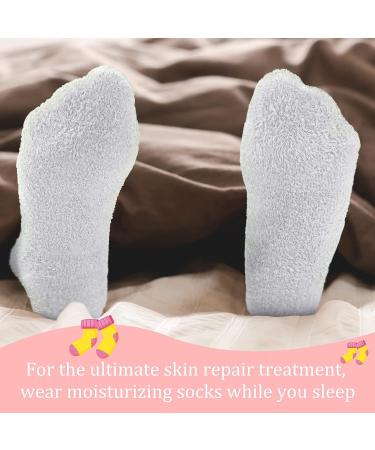3 Pairs Aloe Moisturizing Spa Gel Socks Set | Hydrating Dry Feet | Non-Slip Lotion Infused | Repair Cracked Heels | for Women Men (Pink Blue Gray) - Buy Online on GoSupps.com