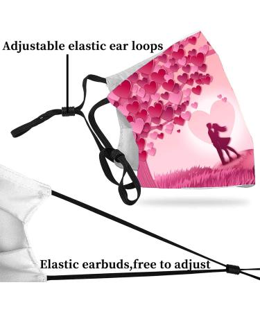 Valentine's Day Face Bandanas Couple Matching Face_Masks - Beast & Beauty- Reusable Cloth Face_Mask - Buy Online on GoSupps.com