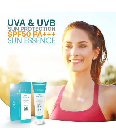 YERMA Face Sunscreen Primer Essence SPF50+/PA+++ 1.7oz - Daily Care Light Essence Sun Cream - Buy Online on GoSupps.com
