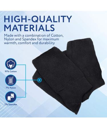 IMPRESA Extra Wide Socks for Men & Women - 2 Pairs for Lymphedema Swollen Feet & Legs - Bariatric Hospital & Cast Socks - Stretches Up to 30 Inches (Black - Buy Online on GoSupps.com