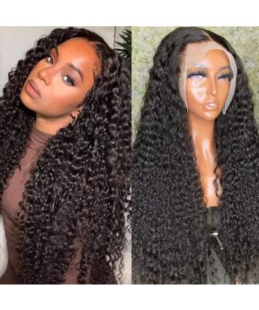 13x6 HD Transparent Curly Lace Front Wig 24 Inch - Pre Plucked Kinky Curly Human Hair Wig for Black Women - Buy Online on GoSupps.com
