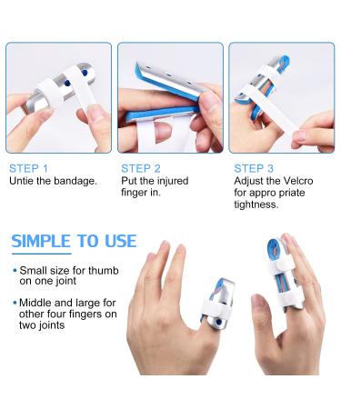 Sopito Finger Rail - 3 Piece Finger Protection Stacks for Arthritis & Immobilized Fingers - Blue - Buy Online on GoSupps.com