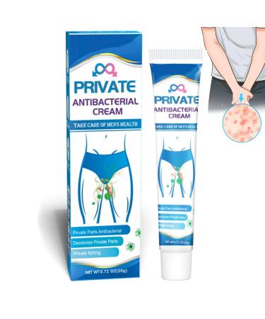 Private Antibacterial Cream 20g Fast Relieves The Itching Burning Cracking Feeling and Remove Smell External Use Itchy Body Cream for Men (1Pcs)
