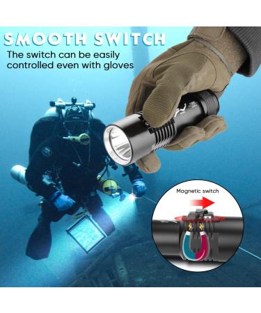 6000 Lumens Rechargeable Diving Flashlight - Super Bright Submersible Torch for Underwater Exploration - Buy Online on GoSupps.com