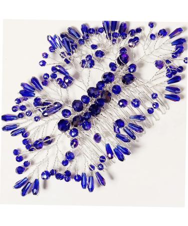 Didiseaon Bridal Crystal Hair Comb Wedding Hair Clips Bridal Hair Clip Tiara for Bride Wedding Bride Crystal Hair Comb Rhinestone Hair Clips Blue Crystal Bridesmaid Alloy Headgear - Buy Online on GoSupps.com