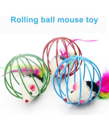 3pcs Cat Toy Themberchaud Plush Cat Mouse Toy Pet Toys Squeak Mouse Cat Toy Cage Mouse Ball Cage Mouse Toy Mouse Toy for Cat Plush Mouse Toy Cat Playing Balls Toy Cat Ball Pet Cat With Cages - Buy Online on GoSupps.com