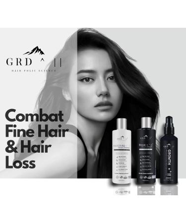 Hair Growth Shampoo Conditioner & Hair Serum by GRD Hair UK Biotin Argan Oil Allantoin Rosemary Niacinamide Lupin. Male & Female Hair Loss Products. Folic + : Moisture + : Growth + - Buy Online on GoSupps.com