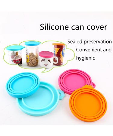 NUDFSY 8 Pieces Pet Can Lids for Dog Food Tins Universal Silicone Cat Food Can Covers for Tins BPA Free Dishwasher Safe (Blue Orange Green Pink - Buy Online on GoSupps.com