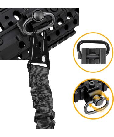 Sokiss 2PCS QD Sling Swivel Mount with 2 Point Sling - Heavy Duty 1.25 Push Button Quick Release Attachment for Picatinny/Weaver Rail - Buy Online on GoSupps.com