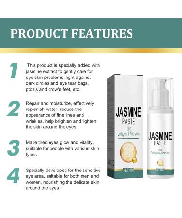 Eye Sack Remover & Firming Cream - Jasmine Ointment for Dark Circles with Collagen & Aloe Vera | International Shipping - Buy Online on GoSupps.com