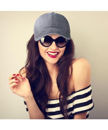 Edoneery Plain Cotton Adjustable Washed Twill Baseball Cap Hat - A1008 (Grey) - Buy Online on GoSupps.com