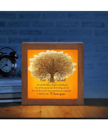 PRSTENLY Dad Birthday Gifts from Daughter Son Christmas Dad Gifts for Men Wood Night Light Gifts for Dad Thanksgiving New Year Gifts for Daddy Father's Day Presents Best Dad Gifts from Kids - Buy Online on GoSupps.com
