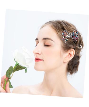 COLLBATH Hairpin Rhinestone Hair Clips Bow Spring Hair Barrettes Bowknot Hair Decors Chic Bow Headdress Bow Spring Headdress Spring Hair Clip Bowknot Hair Clip Women Bow Headdress Clip - Buy Online on GoSupps.com