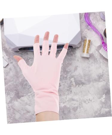 minkissy 2 Pairs Half Finger Gloves Safety Gloves Anti Uv Gloves Manicure Gloves Sun Gloves Pink Gloves Uv Gloves for Manicure Anti-uv Gloves for Gel Nails Sun Protection Nail Lamp Nylon 21x12x0.1cm As Shown1 - Buy Online on GoSupps.com
