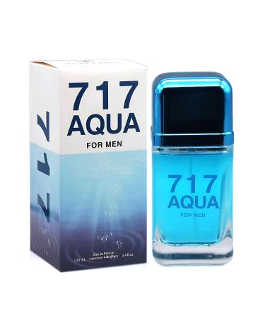 717 AQUA Men's Cologne Bold Scent Eau de Toilette 3.4 Fl Oz Perfume for Men Every Day Used 717 AQUA 3.4 Fl Oz (Pack of 1)